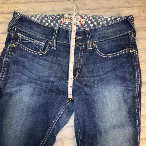 Ariat Jeans Women's 30 Straight Leg Dark Wash Stretch 30x30 Cowgirl Western Barn - Picture 6 of 13